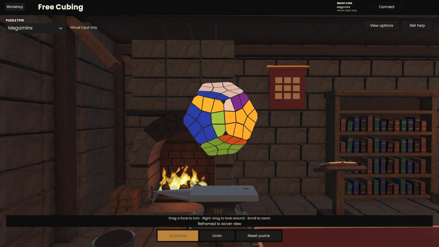 Play Megaminx in the Cubing Forge workshop